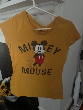 Disney Mustard Yellow Mickey Mouse Short Sleeve Tee